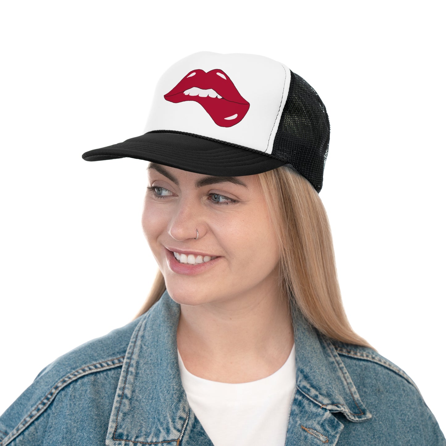 Biting Lip Trucker Cap