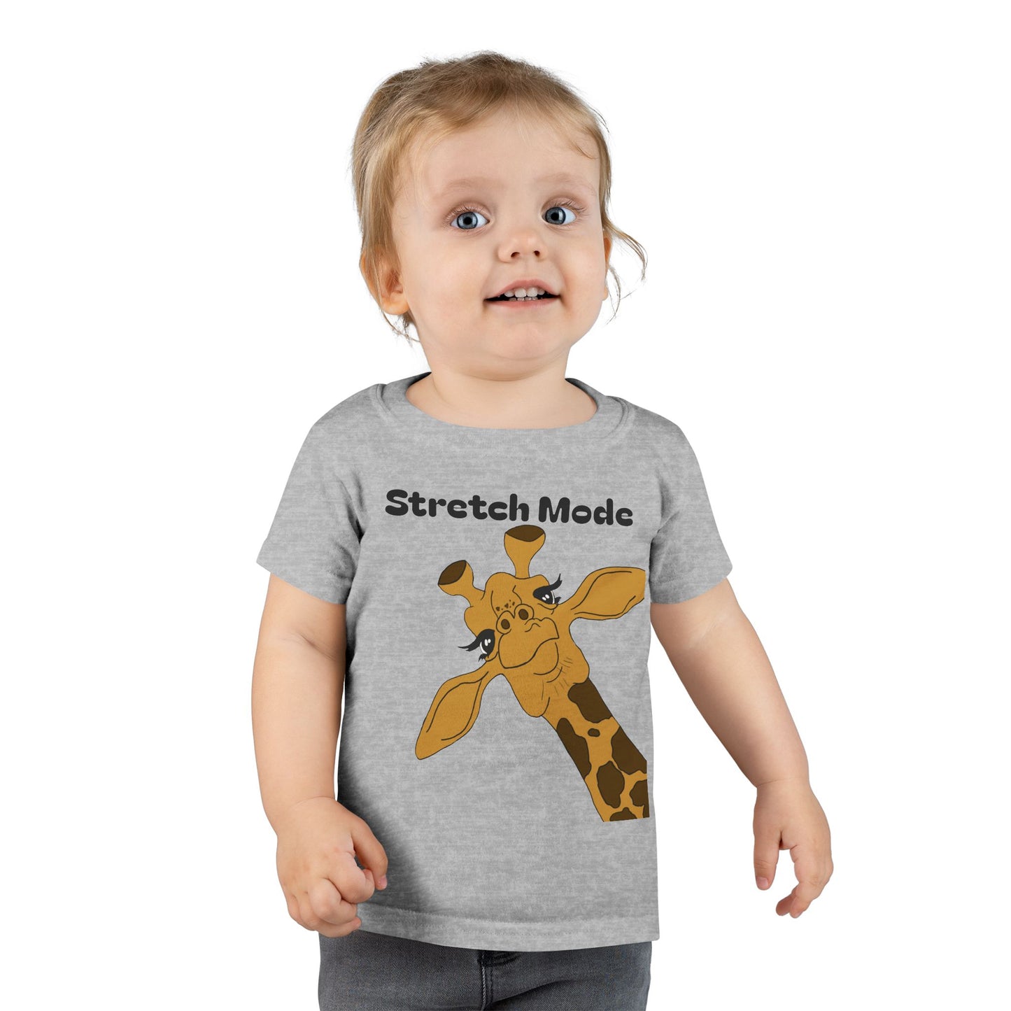 Cute Toddler T-Shirt - 'Stretch Mode' Giraffe Design