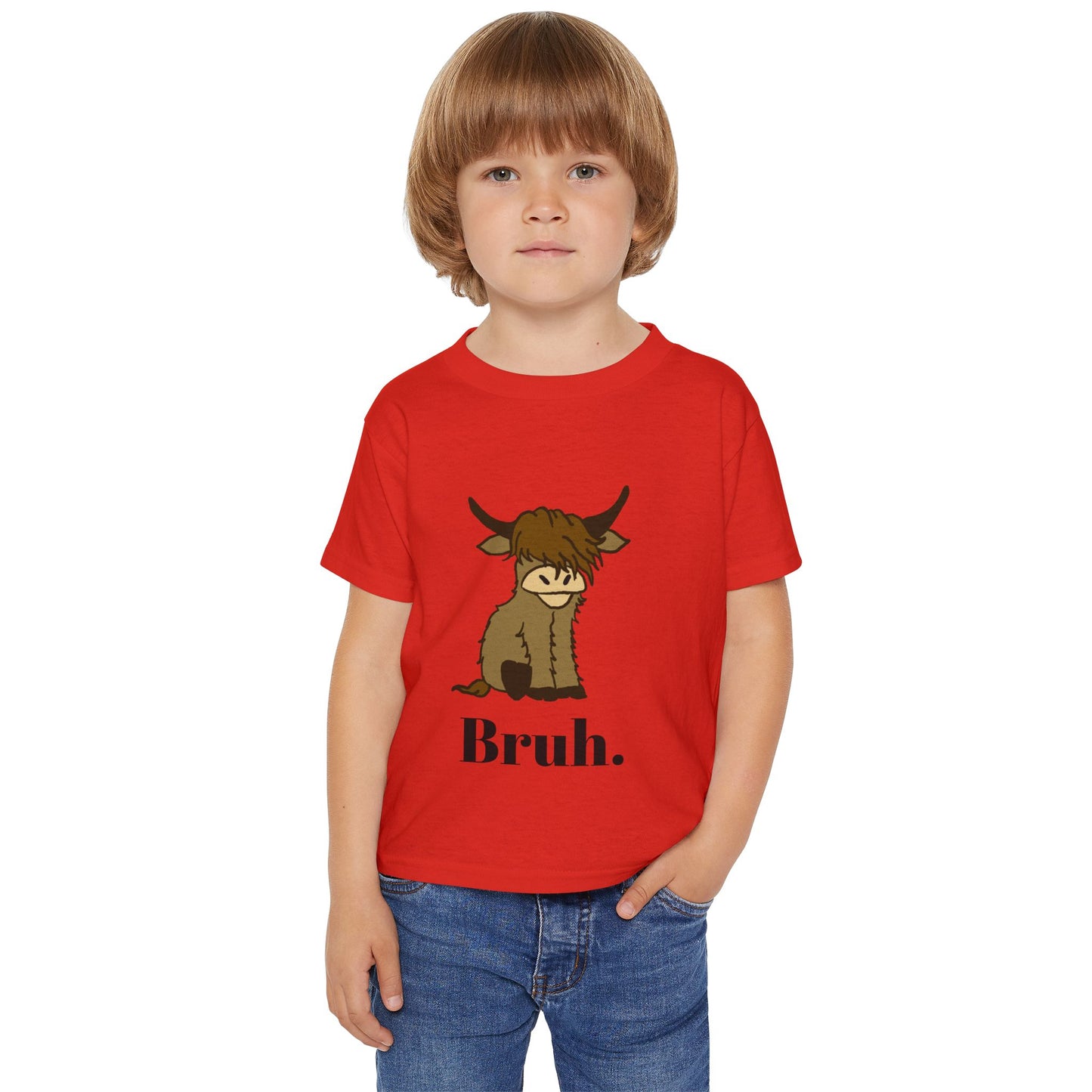 Heavy Cotton™ Toddler T-shirt bruh highland cow tshirt