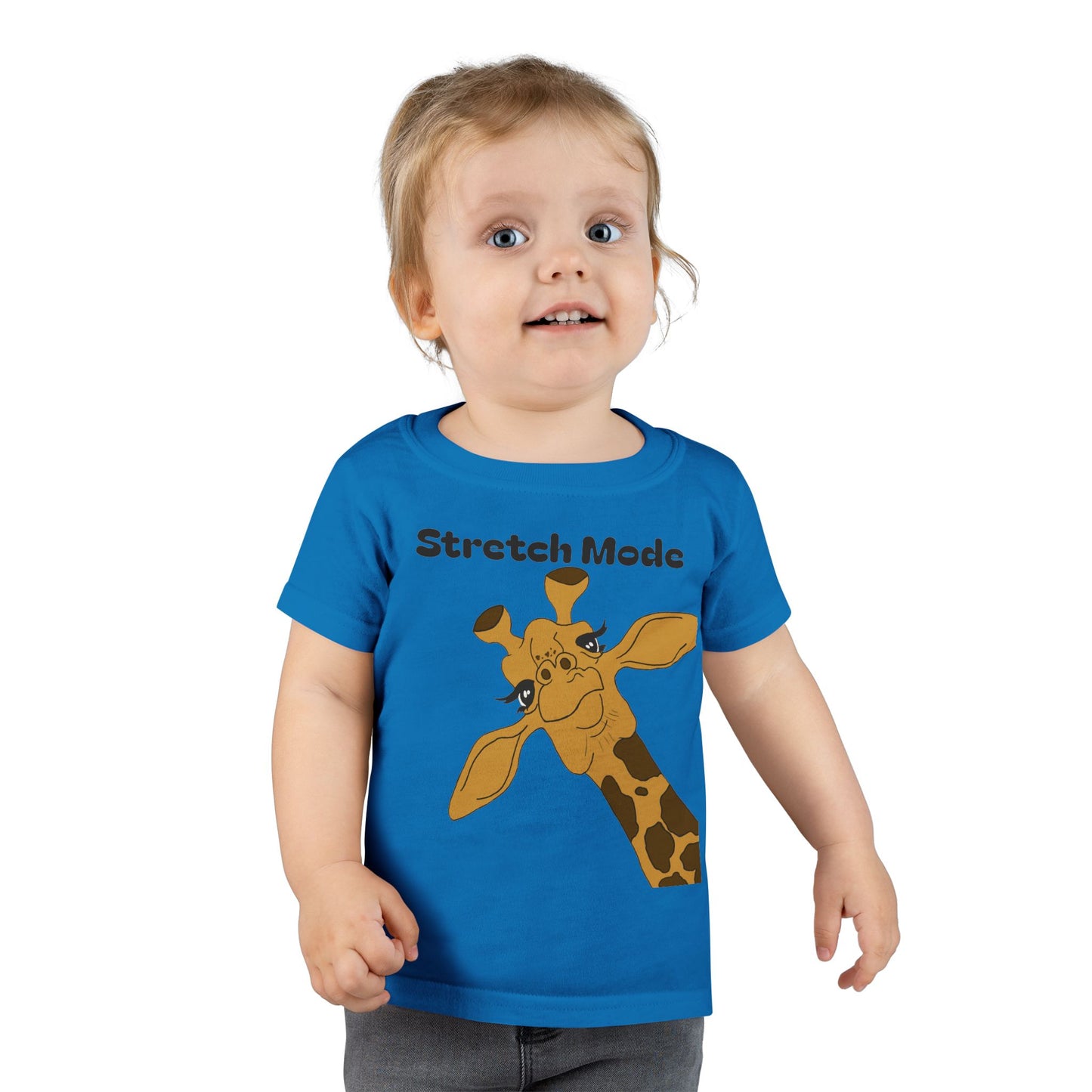 Cute Toddler T-Shirt - 'Stretch Mode' Giraffe Design