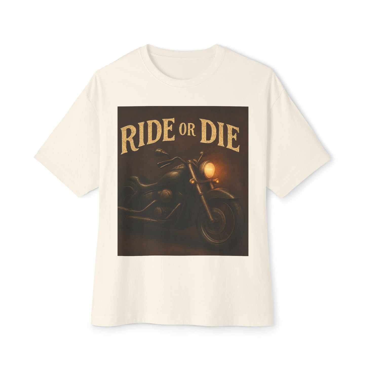 Ride or Die Oversized Tee | Unisex Graphic T-Shirt for Bikers, Casual Wear, gifts for him, Motorcycle Apparel, Music Festivals