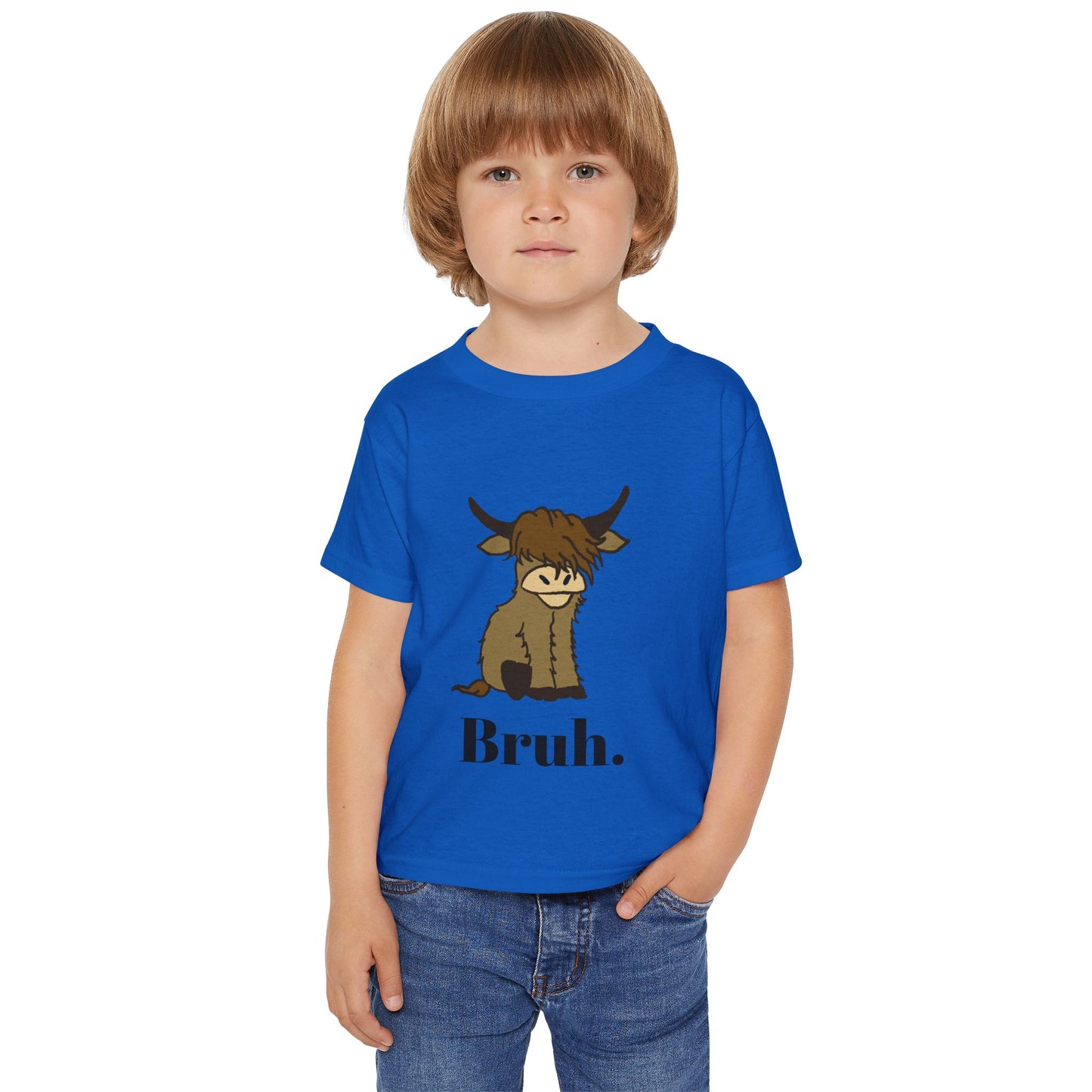 Heavy Cotton™ Toddler T-shirt bruh highland cow tshirt