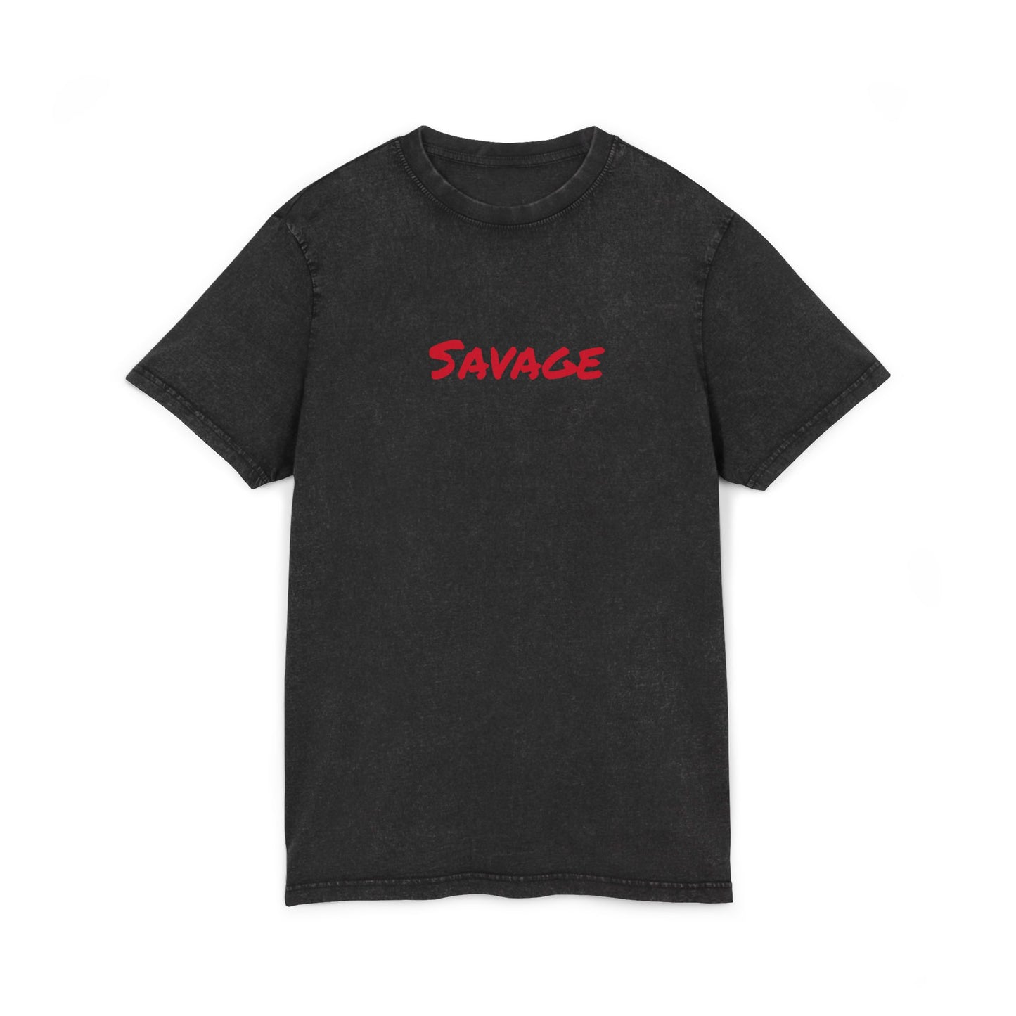 Savage Acid Washed Tee - Bold Graphic T-Shirt for Trendsetters