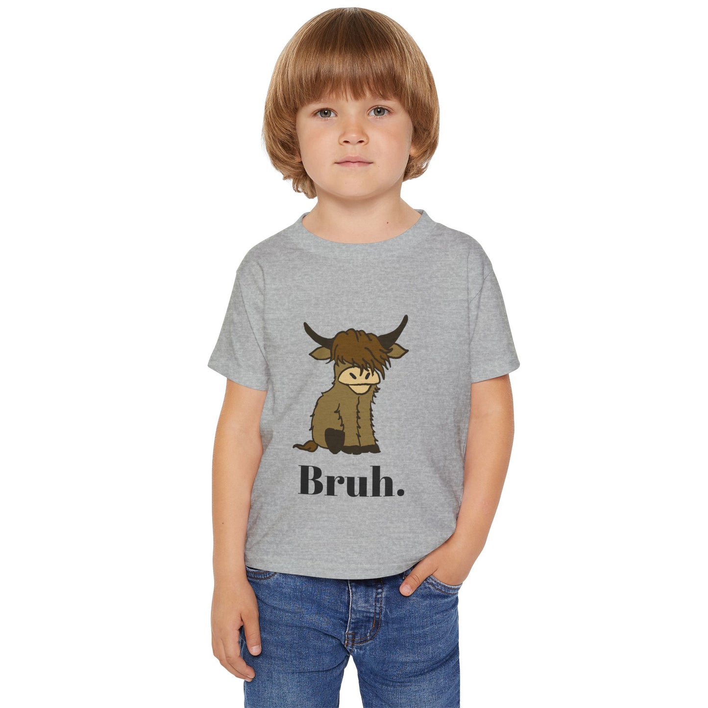 Heavy Cotton™ Toddler T-shirt bruh highland cow tshirt