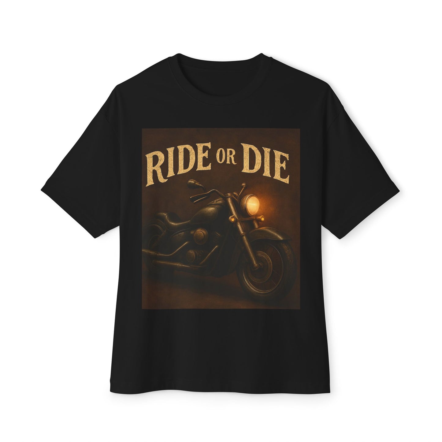 Ride or Die Oversized Tee | Unisex Graphic T-Shirt for Bikers, Casual Wear, gifts for him, Motorcycle Apparel, Music Festivals