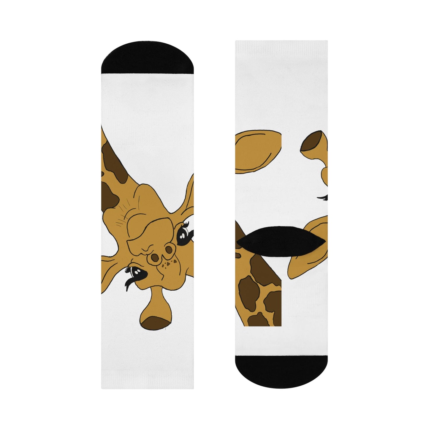Cushioned Crew Socks G-Raffe! Giraffe, trendy custom socks
