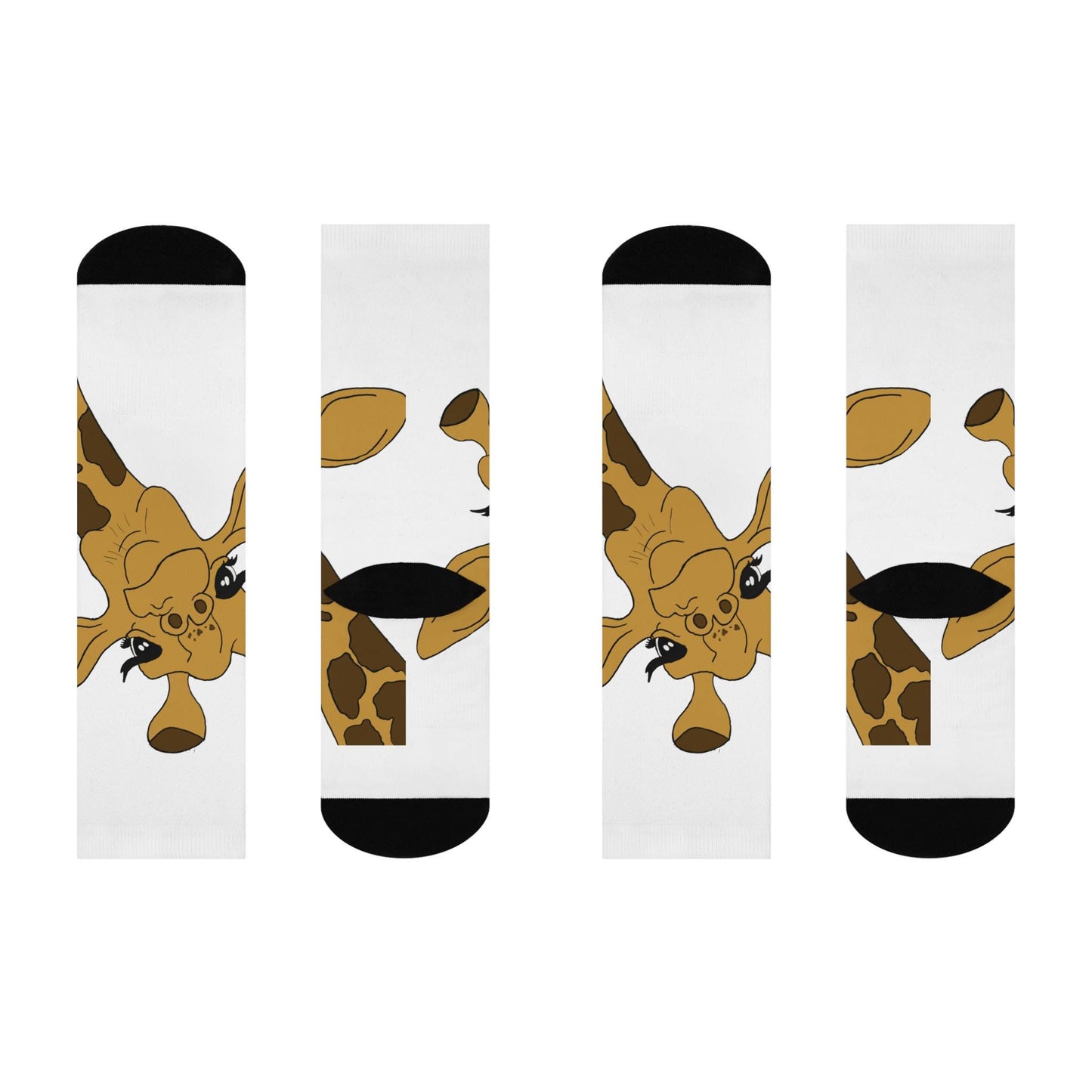 Cushioned Crew Socks G-Raffe! Giraffe, trendy custom socks