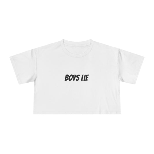 Cropped Tee - Boys Lie Design