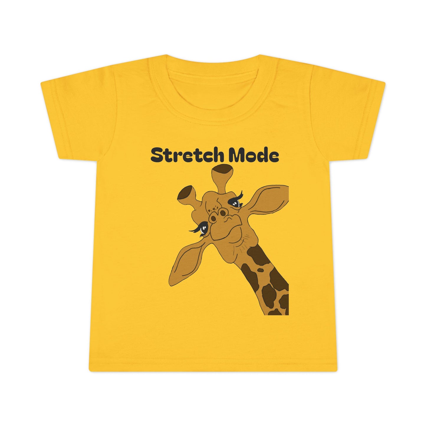 Cute Toddler T-Shirt - 'Stretch Mode' Giraffe Design