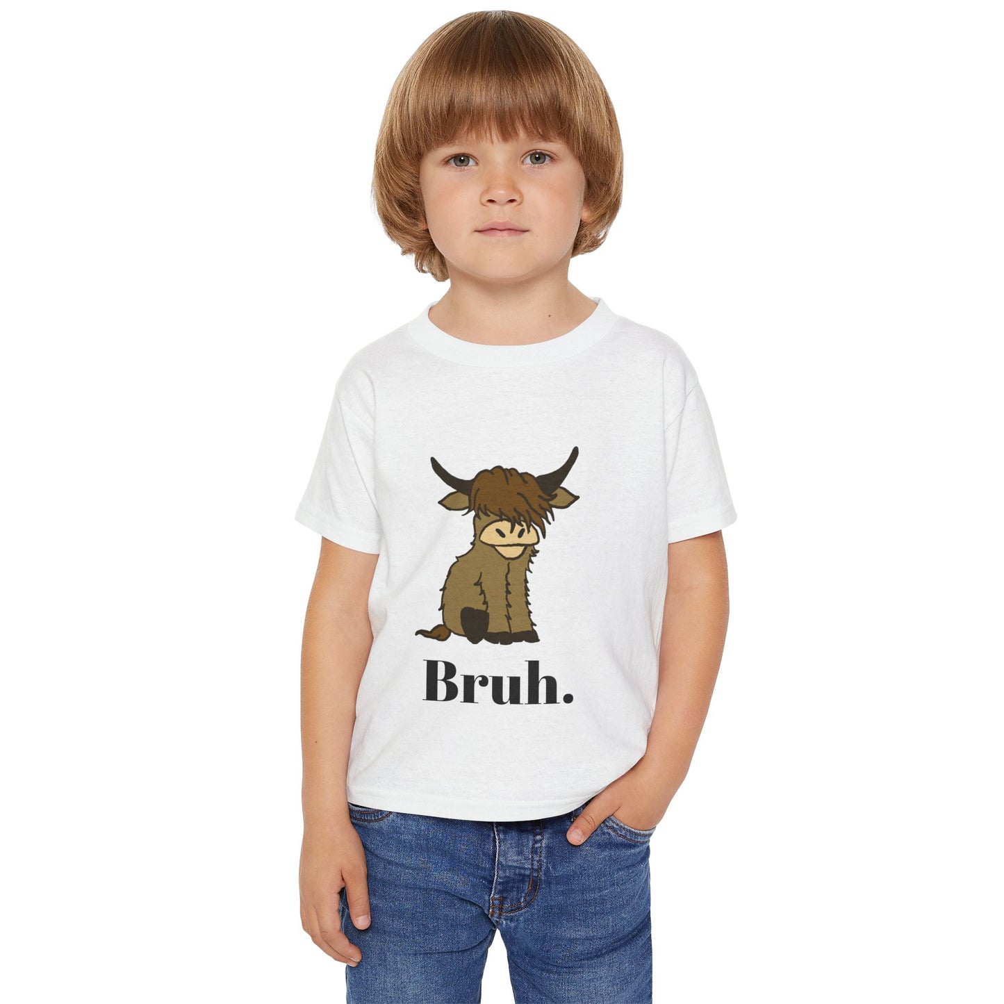 Heavy Cotton™ Toddler T-shirt bruh highland cow tshirt