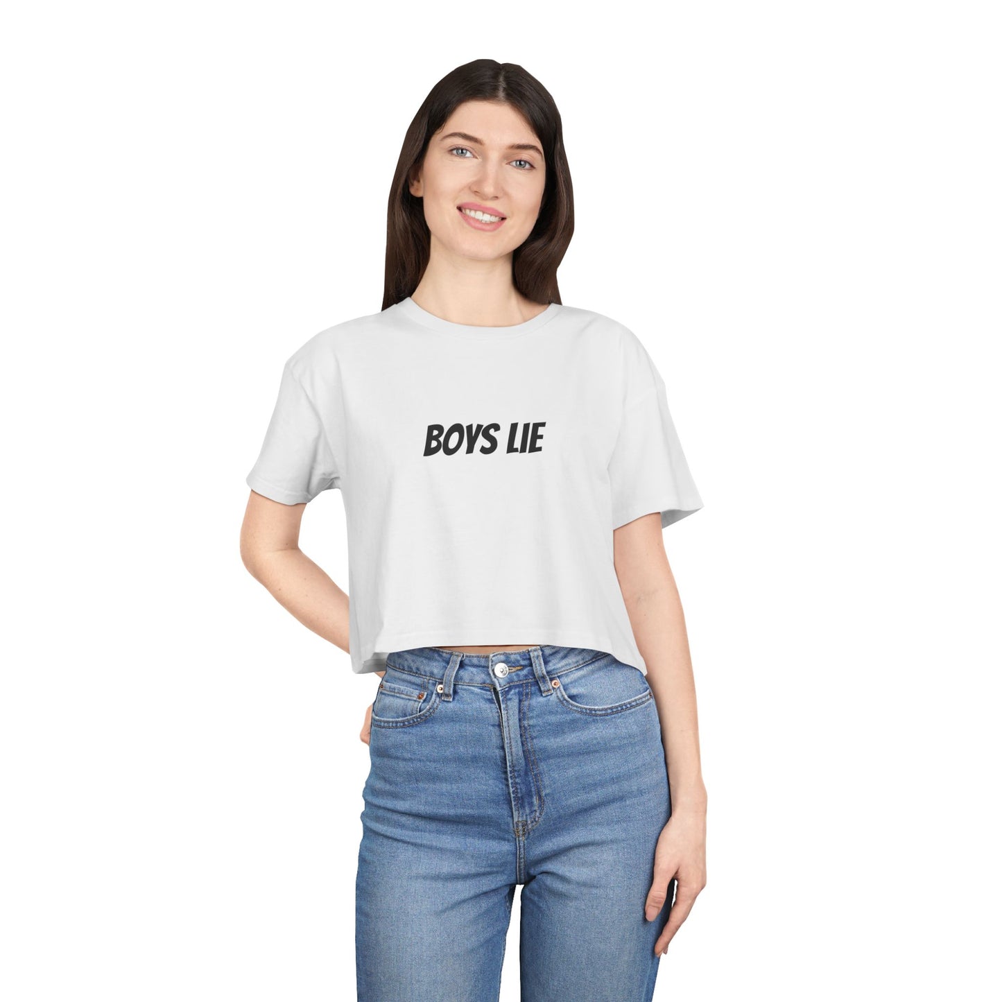 Cropped Tee - Boys Lie Design