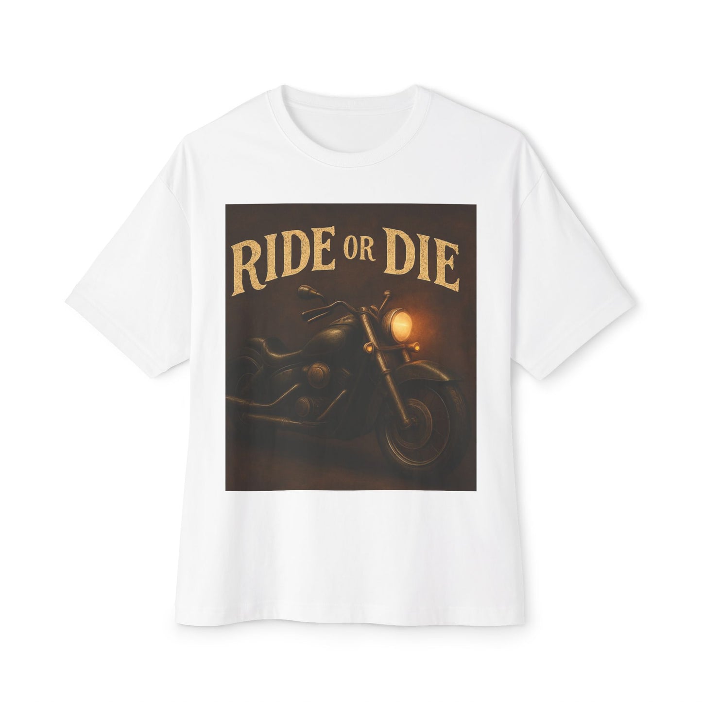 Ride or Die Oversized Tee | Unisex Graphic T-Shirt for Bikers, Casual Wear, gifts for him, Motorcycle Apparel, Music Festivals
