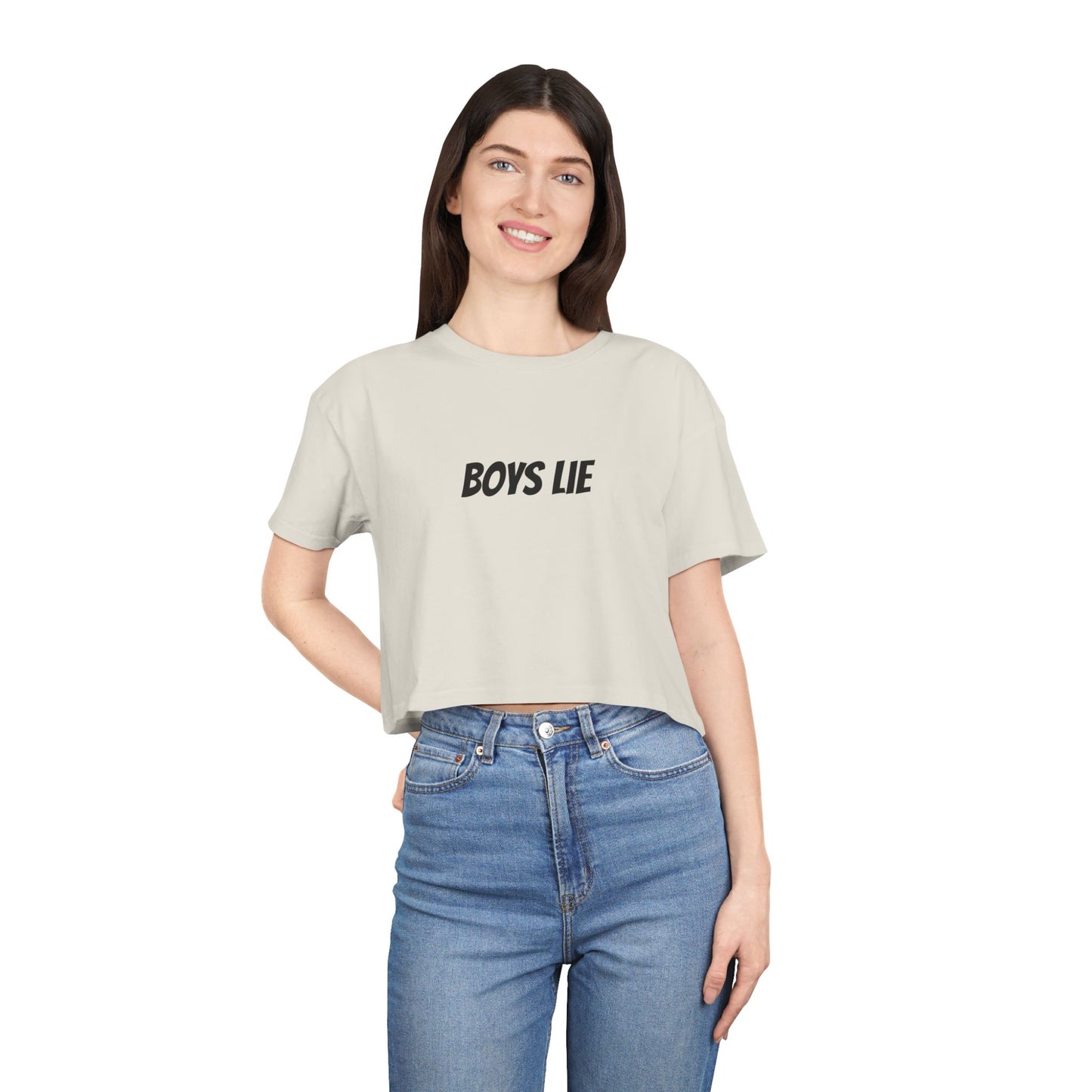 Cropped Tee - Boys Lie Design
