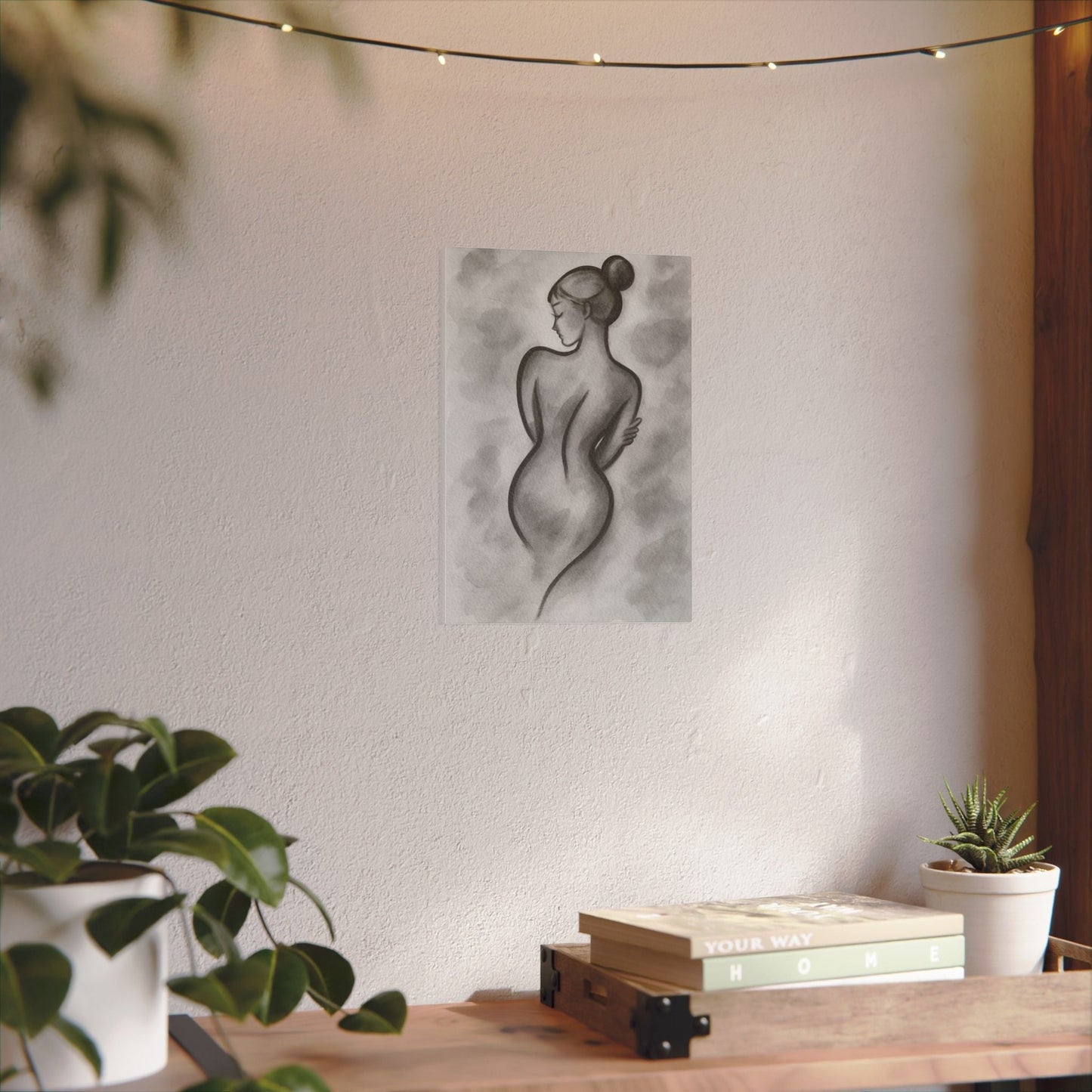 Abstract Female Figure Giclée Print Canvas - Elegant Wall Art for Modern Decor