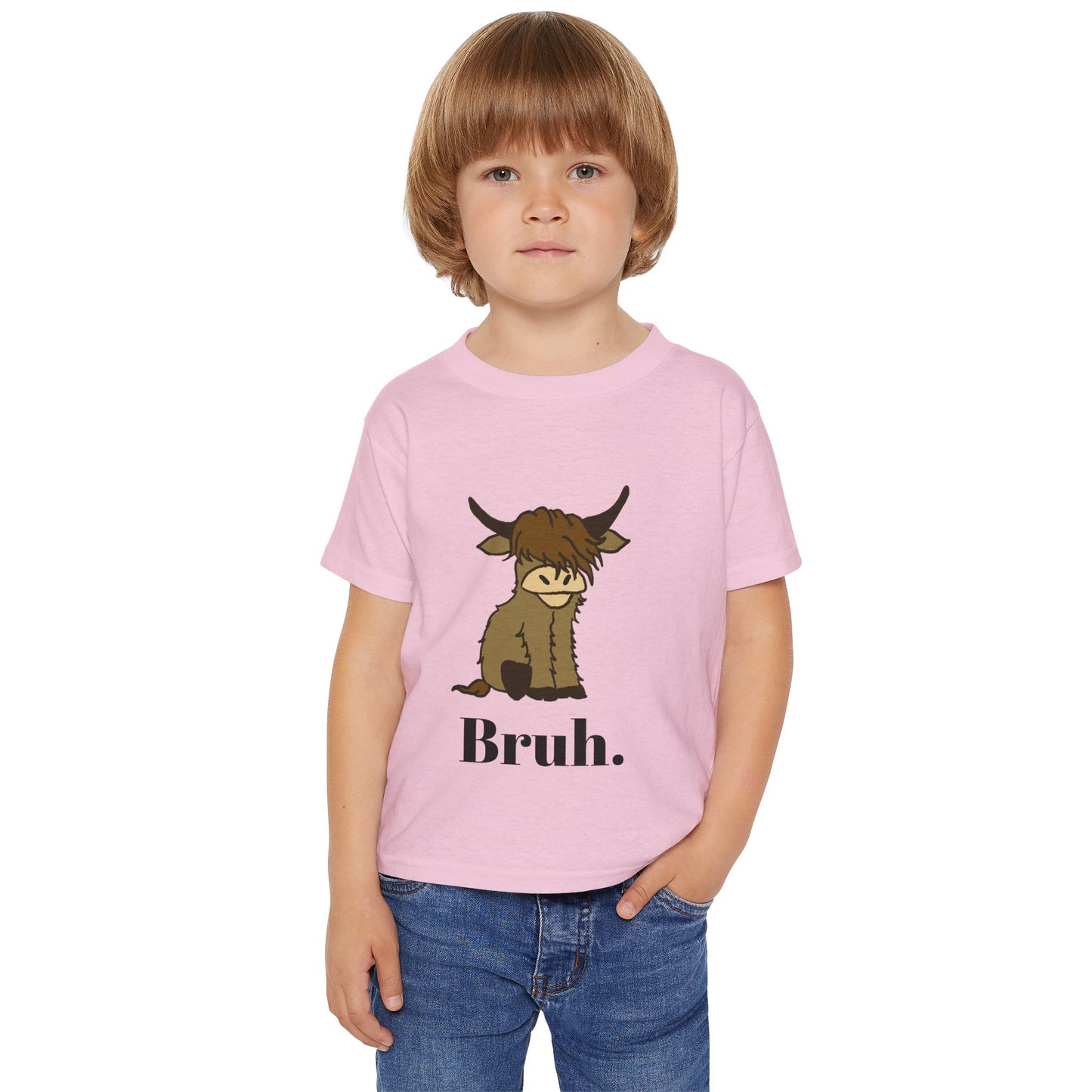 Heavy Cotton™ Toddler T-shirt bruh highland cow tshirt