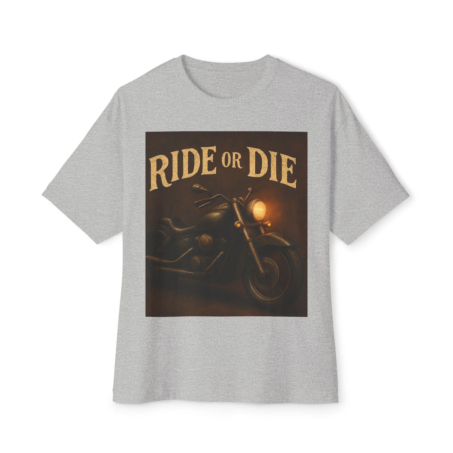Ride or Die Oversized Tee | Unisex Graphic T-Shirt for Bikers, Casual Wear, gifts for him, Motorcycle Apparel, Music Festivals