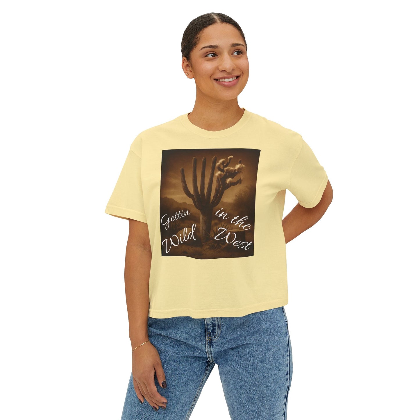 Gettin' Wild in the West Boxy Tee - Desert Vibe Women's Top