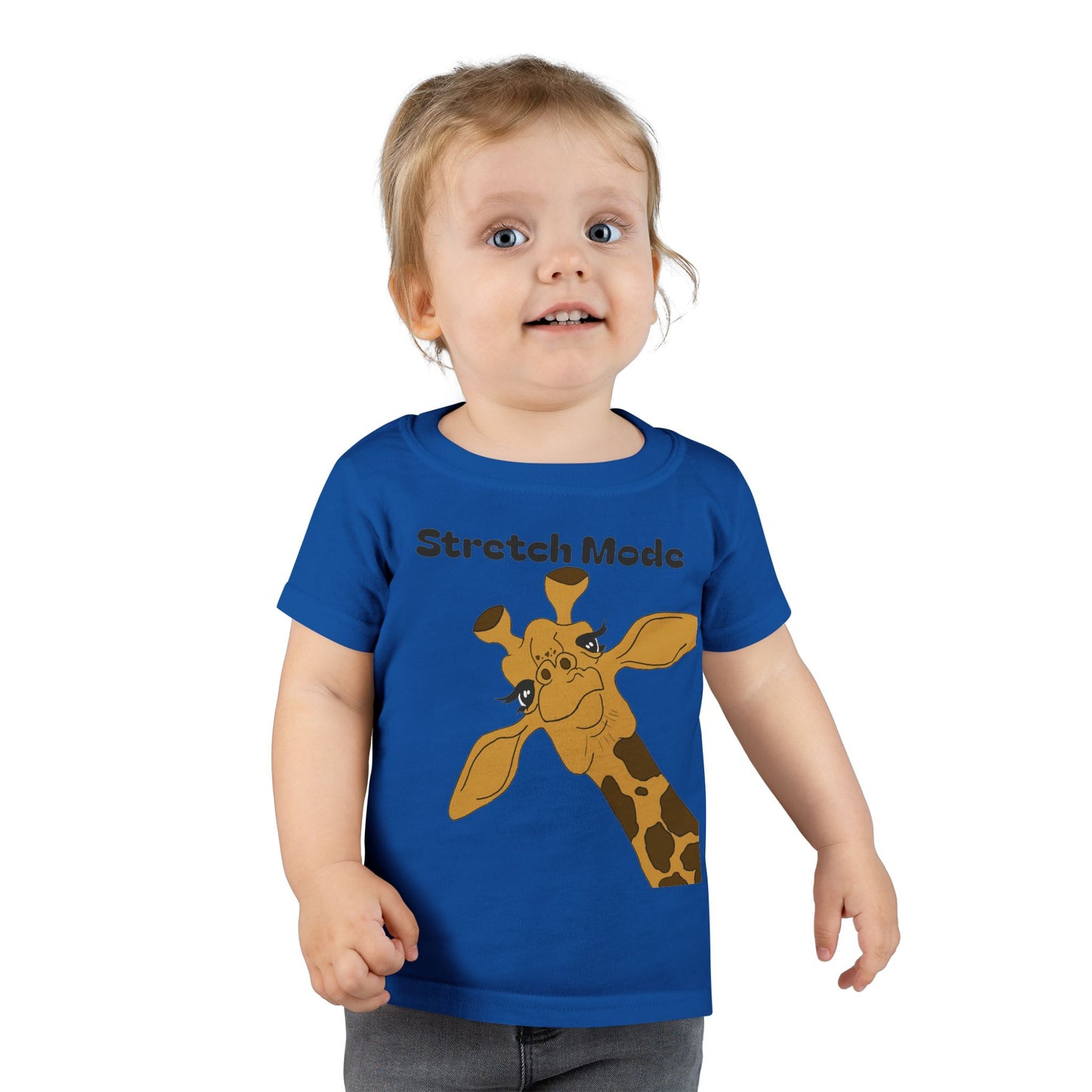 Cute Toddler T-Shirt - 'Stretch Mode' Giraffe Design