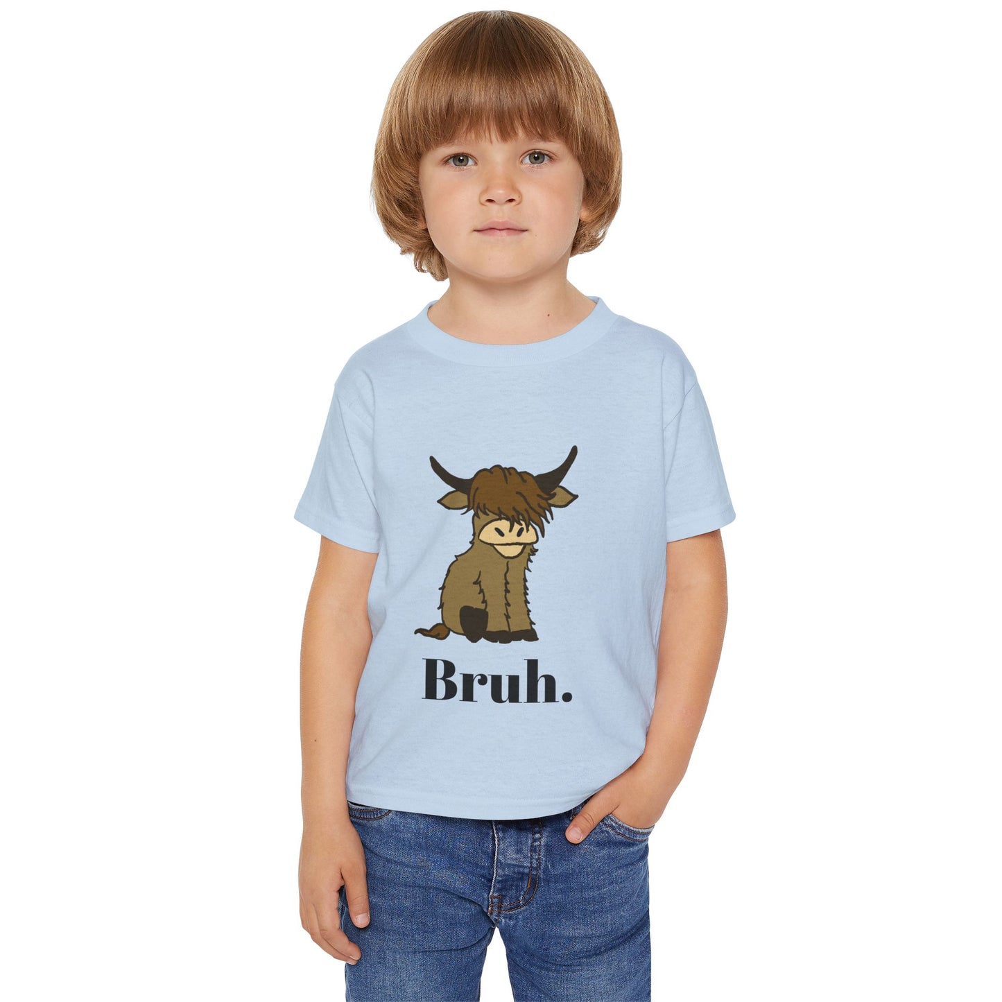 Heavy Cotton™ Toddler T-shirt bruh highland cow tshirt