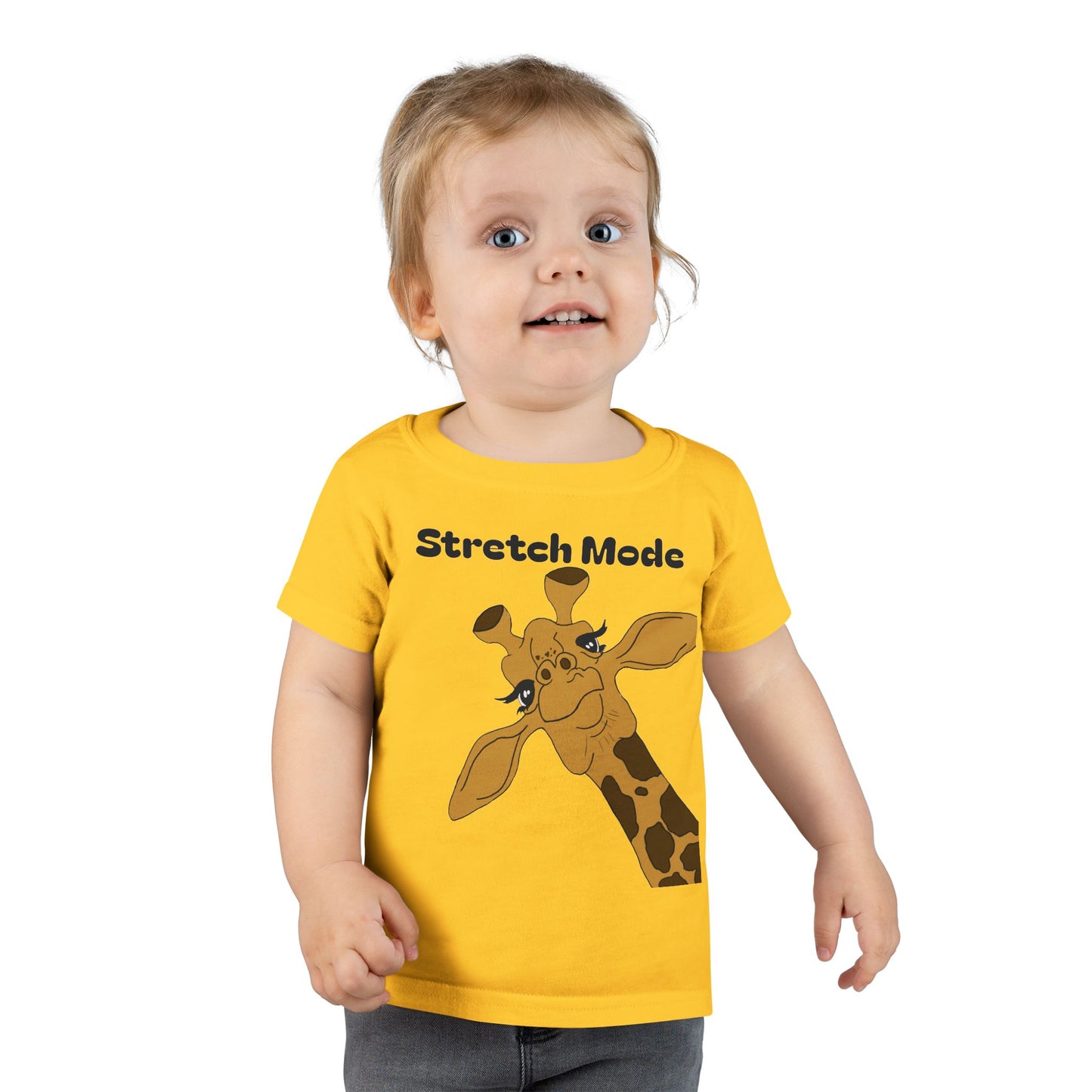 Cute Toddler T-Shirt - 'Stretch Mode' Giraffe Design