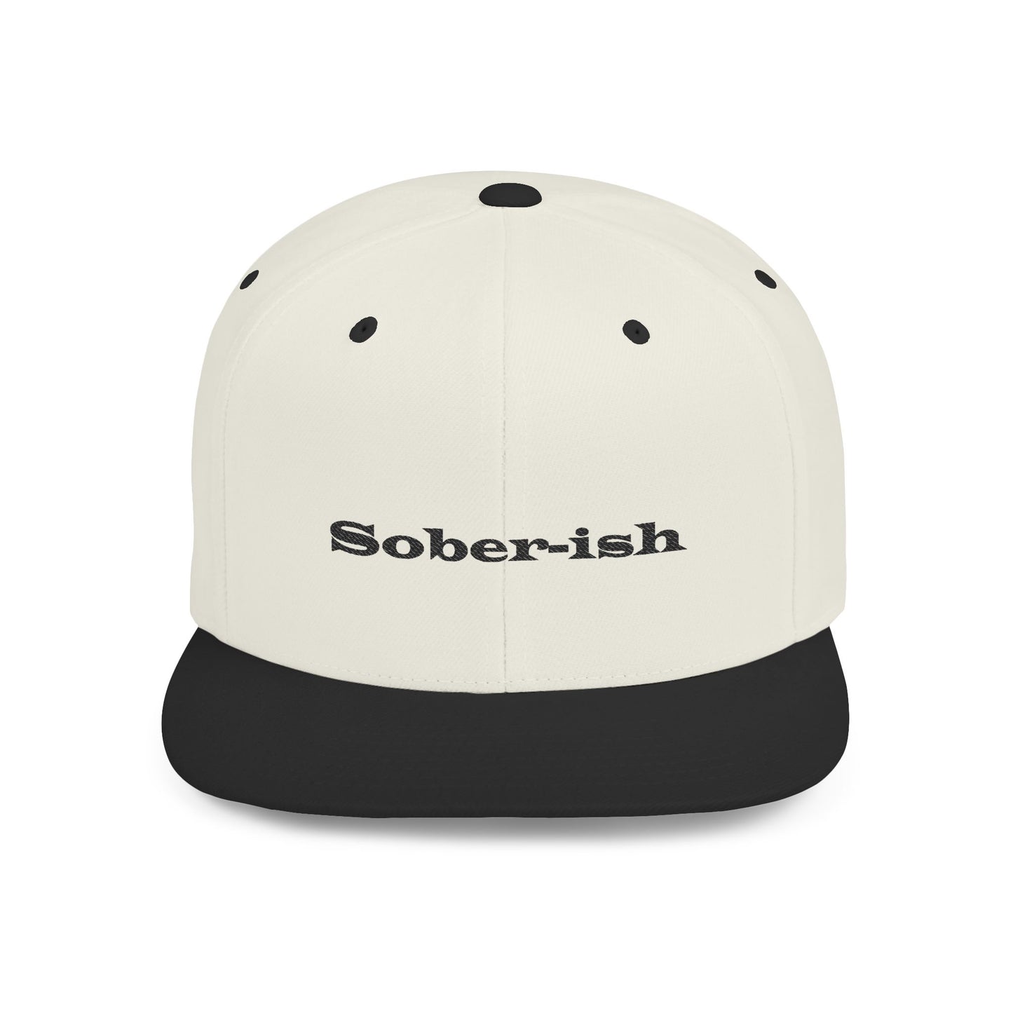 Sober-ish Flat Bill Snapback Hat - Trendy Casual Cap for Everyday Wear