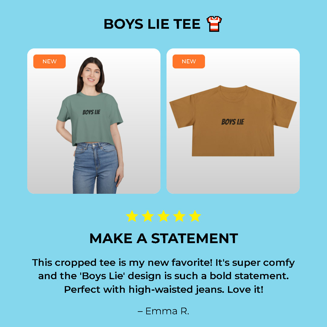 Cropped Tee - Boys Lie Design